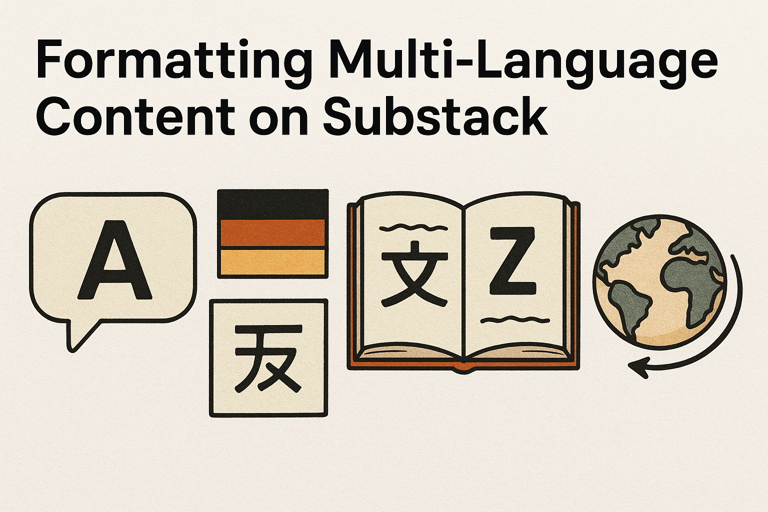 Formatting Multi-Language Content on Substack