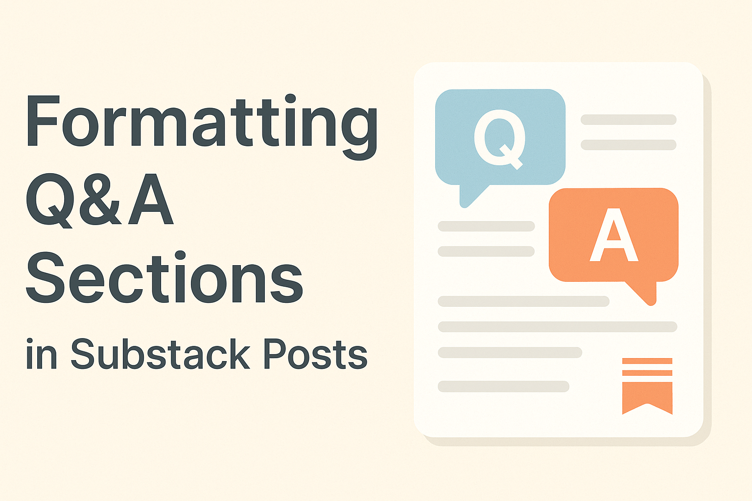 Formatting Q&A Sections in Substack Posts