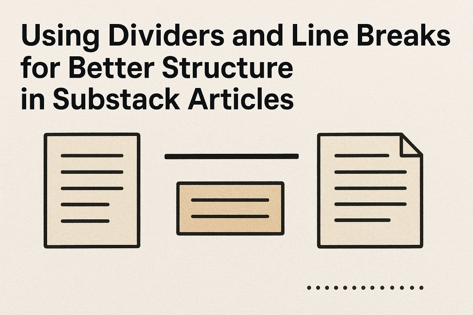 Using Dividers and Line Breaks for Better Structure in Substack Articles
